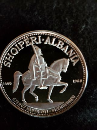 Albania 1969 Prince Skanderbeg 10 Leke Proof Silver Coin
