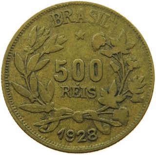 Brazil 500 Reis 1928 S3 171