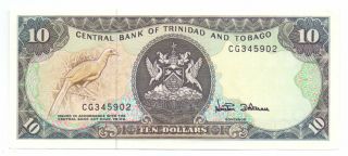 Trinidad And Tobago 10 Dollars 1985,  P - 38