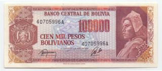 Bolivia 100000 Pesos 1984,  P - 171