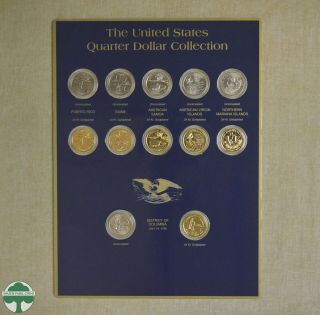 2009 U.  S.  Territories & D.  C 20 - Coin Set - Uncirculated & 24 Kt.  Goldplated
