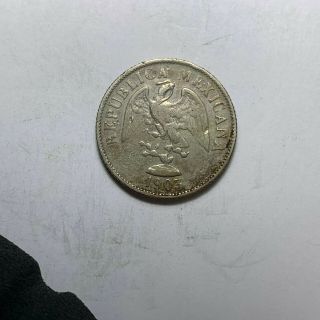 1903 Zs Z Mexico Silver 20 Centavos