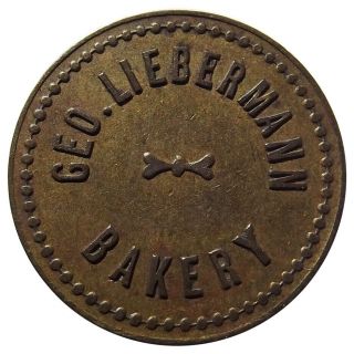 Ohio Trade Token - Geo.  Liebermann (bakery,  1894 - 1910) Massillon,  Oh,  Loaf Bread