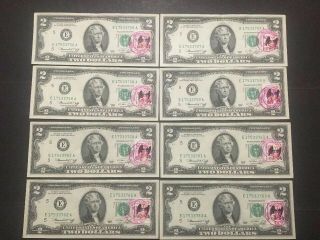 8 1976 $2 Uncirculated First Day Of Issue W/ Stamp Constructive Richmond