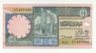 Libya 1/4 Dinar 1991 Unc P57b @