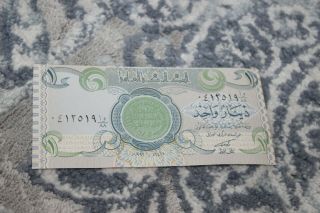 1 Dinar Iraq Iraqi Currency Money Note Unc Banknote Bill Cash