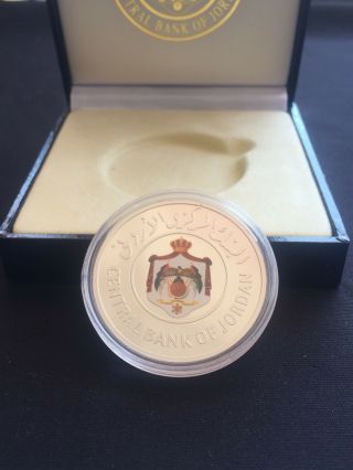 1964/2014 Jordan 10 Dinars Silver Medal W/ Box