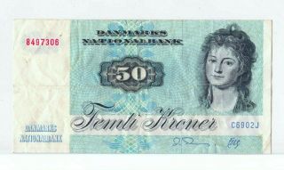 Denmark 50 Kroner 1972 - 88 Vf
