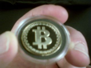 BITCOIN Physical 1/5 BTC Bit Coin 24k GOLD Plate Like CASASCIUS Lealana TITAN 3