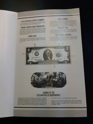 1976 Star Note $2 Dollar Bill Uncut Sheet of 4 Uncirculated 3