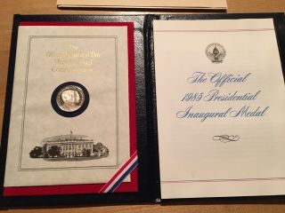 Franklin Official 1985 Ronald Reagan Presidential Inaugural Silver Medal