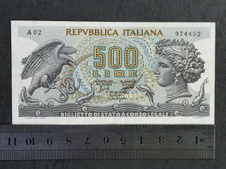 Italy 500 Lire Biglietto Di Stato,  Arethusa Of Siracusa 20.  6.  1966 P 93a - Vf