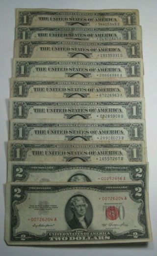 $12 Fare Star Notes: $2 - 1963,  $2 - 1953,  $1 - 1957,  1935.  11