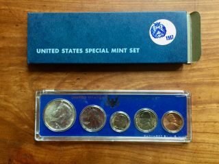 1967 Us Special Set 5 Coins With Kennedy Half Dollar