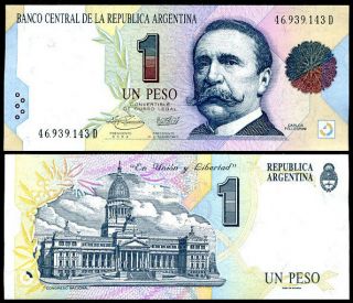 Argentina 1 Peso 1993 P 339 Unc