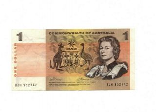 Bank Of Australia 1 Dollar 1972 Vf