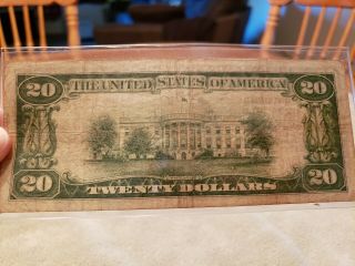 1929 $20 Marine National Exchange Bank of Milwaukee bank note 4