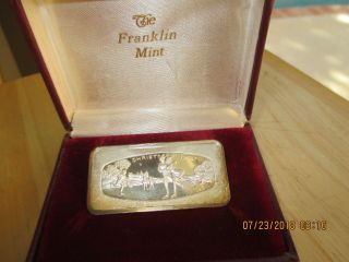 1970 Christmas Sterling Silver Ingot From The Franklin