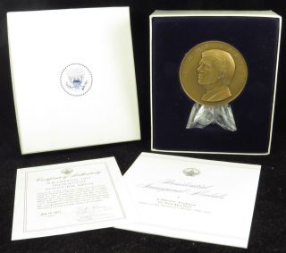 1977 President Jimmy Carter Official Inaugural Medal Bronze 3 " Antique Finish