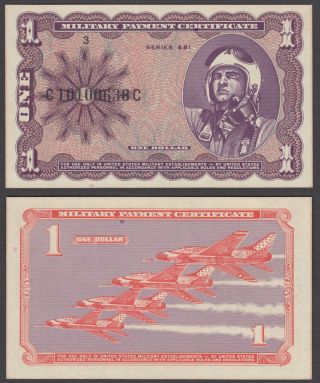 Usa 1 Dollar 1969 (au - Unc) Crisp Banknote Series 681 P - M79 Mpc