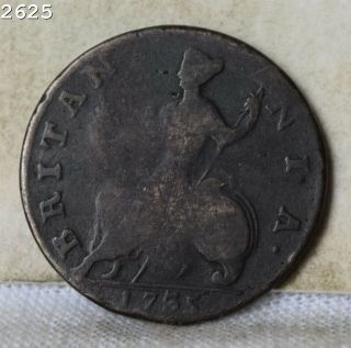1735 Great Britain Half Penny S/h After 1st Item