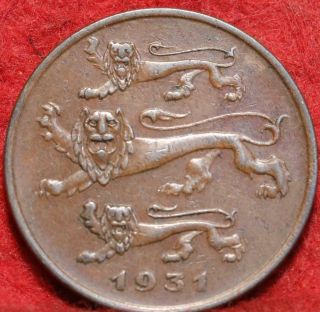 1931 Estonia 5 Senti Foreign Coin