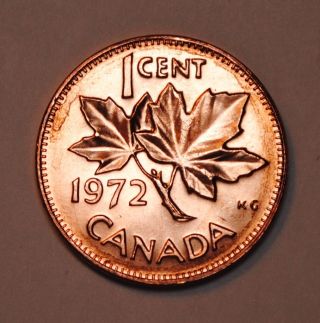 1972 1 Cent Canada Copper Uncirculated Canadian Penny