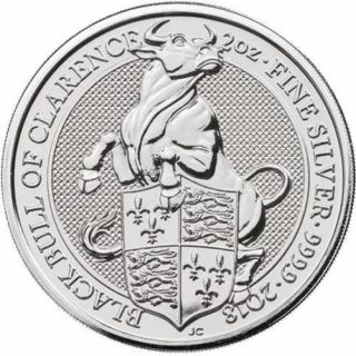 2018 2 Oz £5 Great Britain Silver Queen 