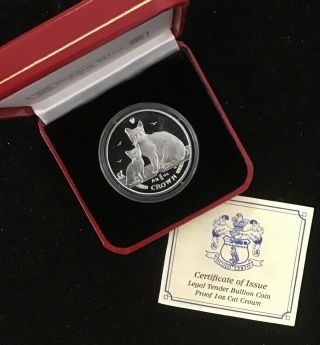 2008 Isle Of Man Burmilla Cat Coin 1 Oz Silver Proof &