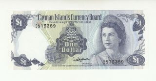 Cayman Islands 1 Dollar 1974 Unc P5e Qeii