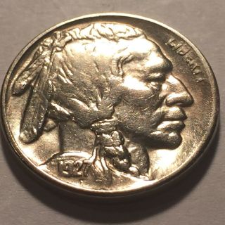 1927 - S Buffalo Nickel Au/bu