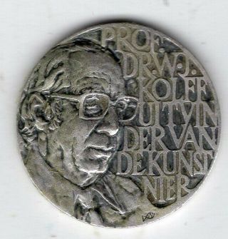 1977 Dutch Silver Medal For The 10th Anniv.  Of Kidney Foundation,  W.  J.  Kolff