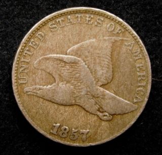 1857 Flying Eagle Cent,  Color And Fine Detail,  Pre - Civil War Type Coin