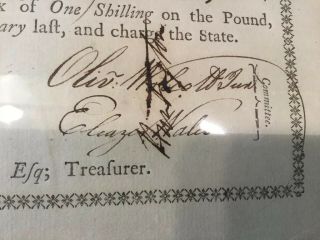 1783 State of Connecticut Pay Table Office Draft Signed by Oliver Wolcott Jr. 2