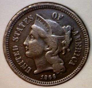 1861 CONFEDERATE $4 CSA Intrest Note,  Civil War BULLET,  1866 THREE CENT Coin NR 2