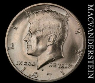 1971 - D Kennedy Half Dollar - Gem Brilliant Uncirculated I4684