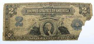 1899 U.  S.  $2 Mini - Porthole Large Silver Certificate 6167