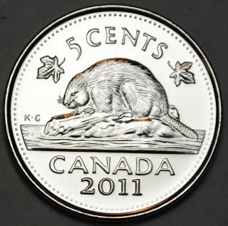 Canada 2011 5 Cents Unc Five Cents Canadian Nickel