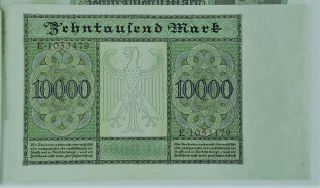 1922 GERMANY 10,  000 MARK REICHSBANKNOTE LARGE TYPE 2
