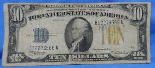 1934a World War Two Emergency Issue Note $10 Silver Certificate North Africa 097