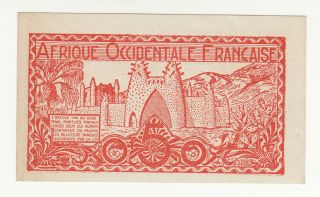 French West Africa 50 Centimes 1944 Ef/aunc P33a (no Big Folds) @