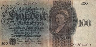 Germany 100 Reichsmark 1924 Rare (b390)