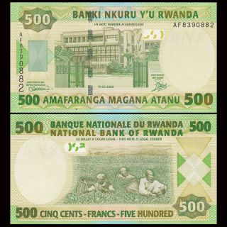 Rwanda 500 Francs,  2008,  P - 34,  Unc