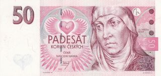 50 Korun Unc Crispy Banknote From Czech Republic 1997 Pick - 17