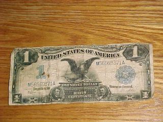 $1 1899 $1 Black Eagle Series Silver Certificate Large Size Note