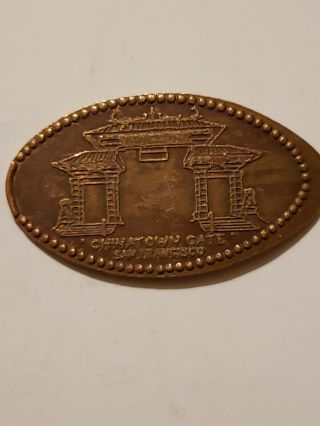 Chinatown Gate San Francisco Pressed Penny Elongated Smashed Ca