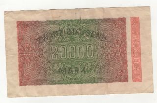 Germany 20000 Mark 1923 Reichsbanknote Berlin 2
