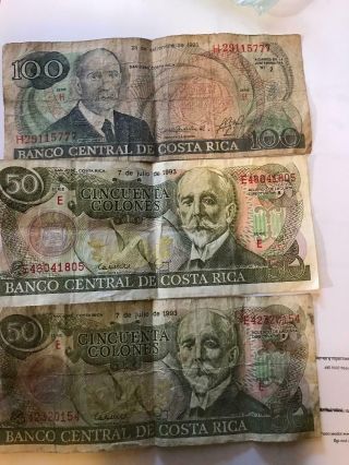 Cincuenta Colones 50 - 100 Banco Central De Costa Rica