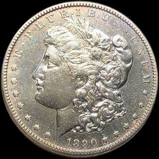 1890 - Cc Morgan Silver Dollar Nearly Uncirculated Rare Carson City High End Au Nr