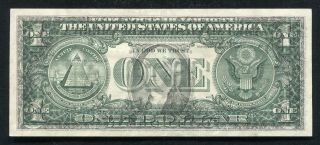 1995 $1 Frn Federal Reserve Note “full Face To Back Offset Printing Error” Xf